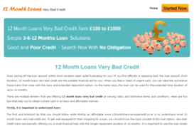 12monthloansverybadcredit.co.uk