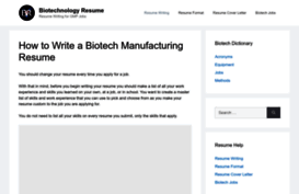 biotechnologyresume.com