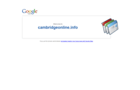 cambridgeonline.info
