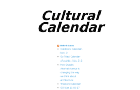 culturalcalendar.info