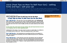 fasttipsonhowtosellyourcar.blogspot.in
