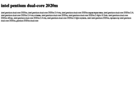 intel-pentium-dual-core-2020m.tdsse.com