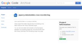 jquery-datatables-row-reordering.googlecode.com