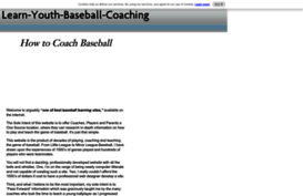 learn-youth-baseball-coaching.com
