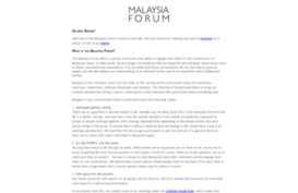malaysiaforum.org