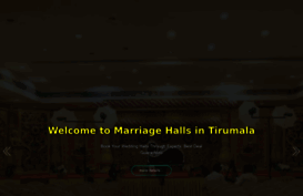 marriagehallsintirumala.com