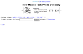 phonebook.nmt.edu