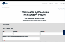 register.insinkerator.com