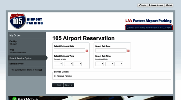 105airportparking.clickandpark.com