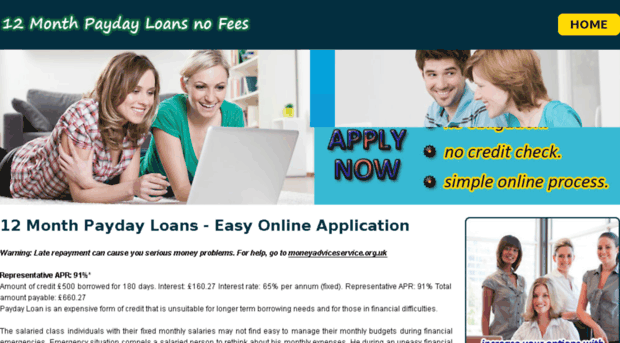 12monthpaydayloansnofees.co.uk