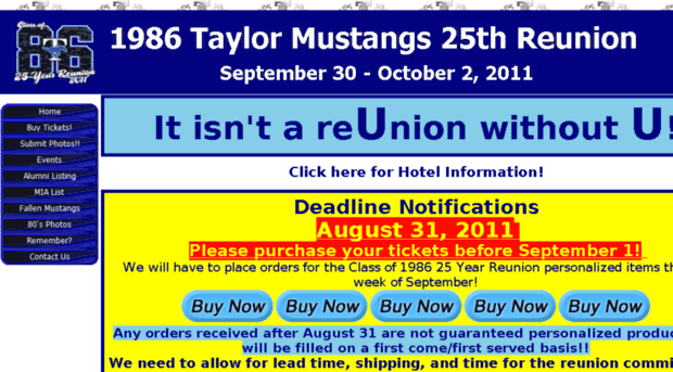 1986taylormustangs.org