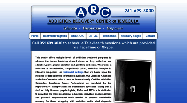 addictionrecoverycenteroftemecula.com