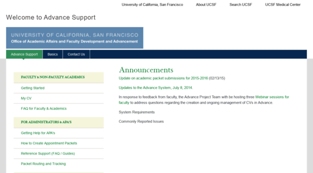advancesupport.ucsf.edu