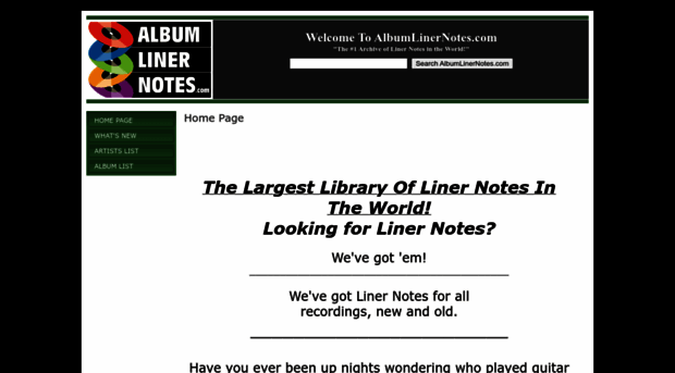 albumlinernotes.com