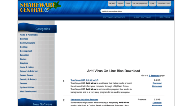 anti-virus-on-line-bios.sharewarecentral.com