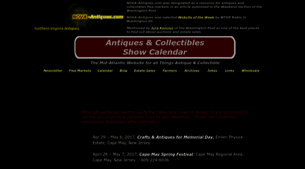 antiqueshowcalendar.nova-antiques.com