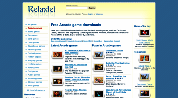 arcade-games.relaxlet.com