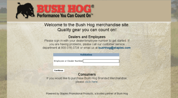 bushhog.corpmerchandise.com