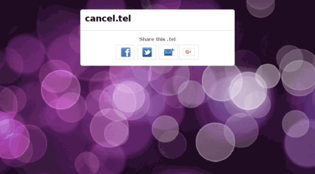 cancel.tel