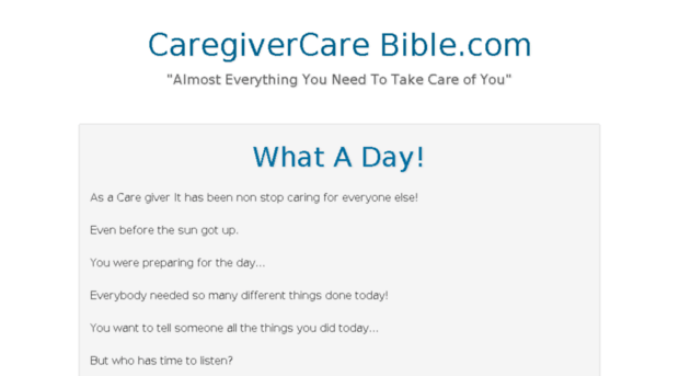 caregivercarebible.com