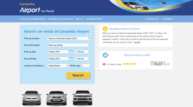 carsambaairportcarrental.com