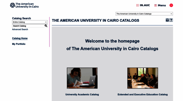 catalog.aucegypt.edu
