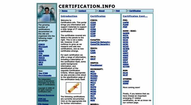 certification.info
