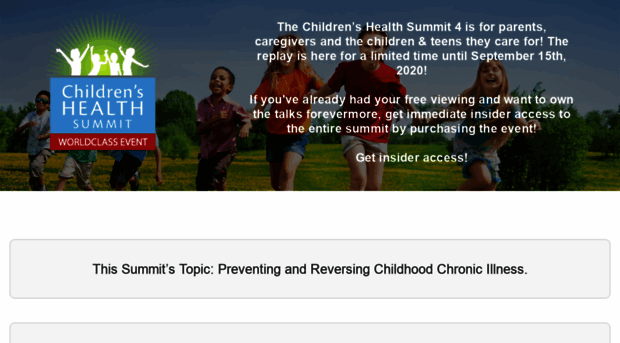 childrenshealthsummit.com