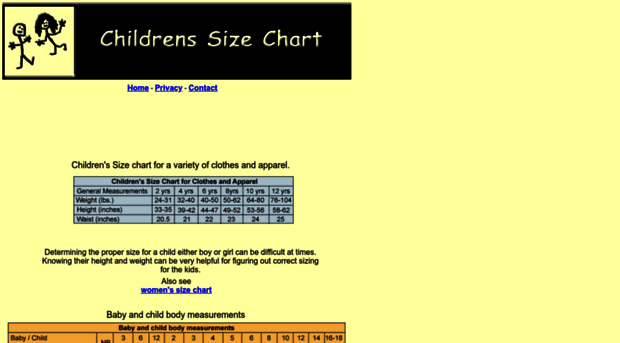 childrenssizechart.com