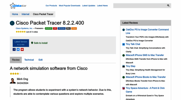 cisco-packet-tracer.updatestar.com