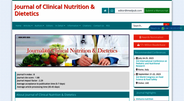 clinical-nutrition.imedpub.com