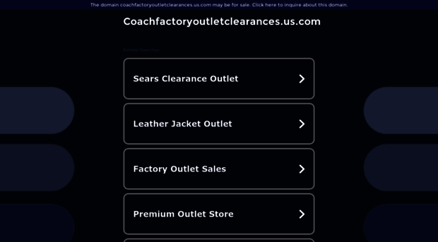 coachfactoryoutletclearances.us.com