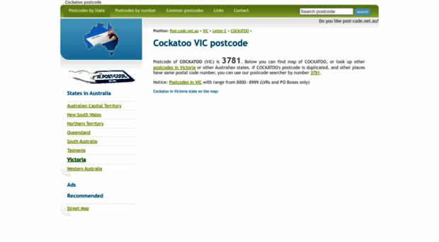 cockatoo-vic.post-code.net.au