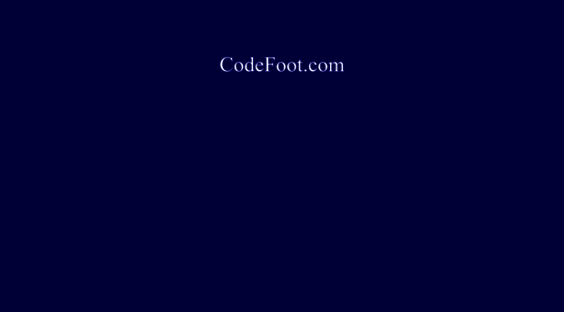 codefoot.com