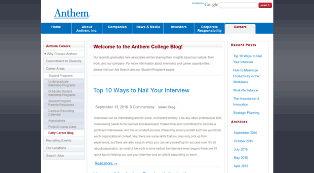collegeblog.antheminc.com
