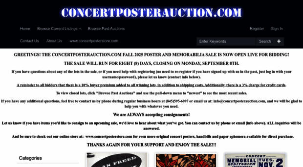 concertposterauction.com