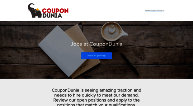 coupondunia.recruiterbox.com
