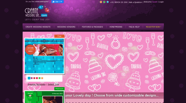 createweddingsite.com