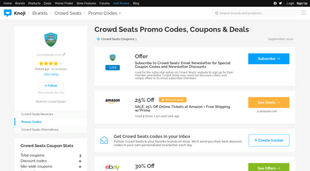 crowdseats.bluepromocode.com