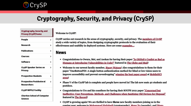 crysp.uwaterloo.ca