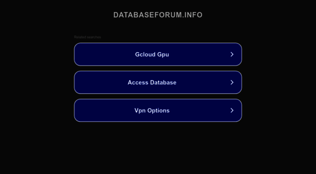 databaseforum.info