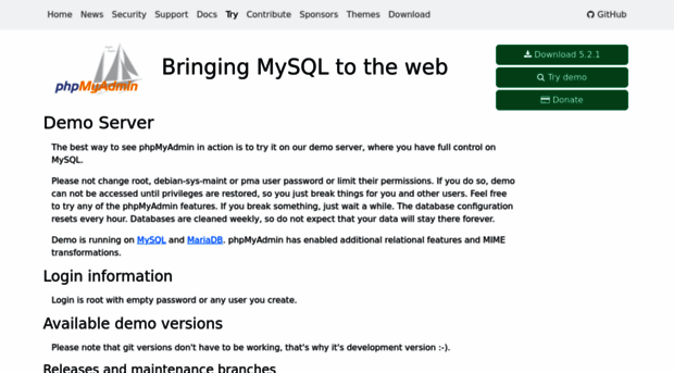 demo.phpmyadmin.net
