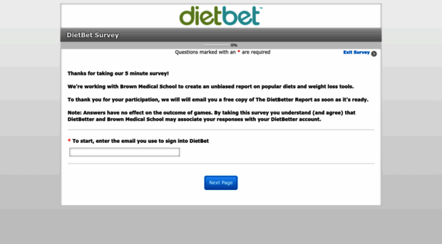 dietbet.questionpro.com