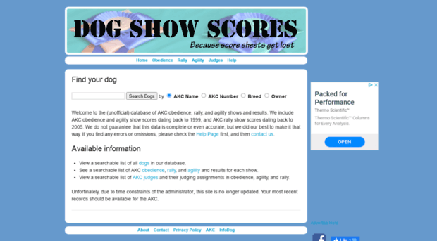 dogshowscores.com