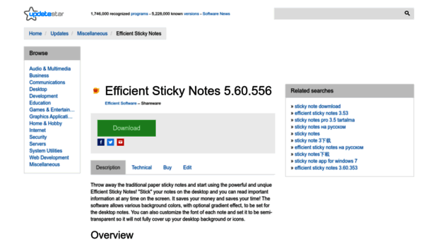 efficient-sticky-notes.updatestar.com