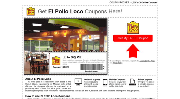 elpolloloco.couponrocker.com