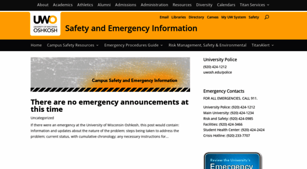 emergency.uwosh.edu