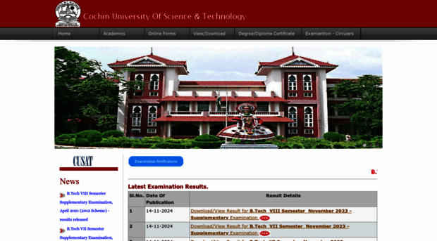 exam.cusat.ac.in
