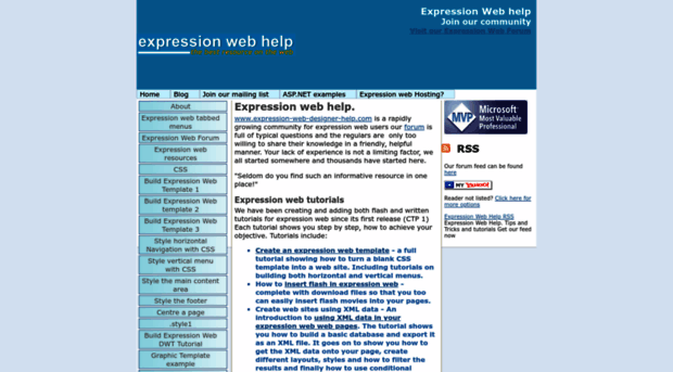 Template Per Microsoft Expression Web 3