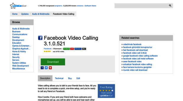 facebook-video-calling.updatestar.com